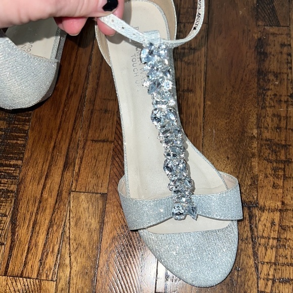 BENJAMIN WALK Touch Ups BEATRIX WEDGE SANDALS with chunky rhinestones 5.5 - Picture 7 of 14